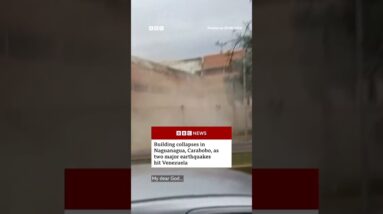 Building collapses in Naguanagua as two earthquakes hit Venezuela. #Venezuela #BBCNews