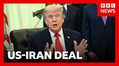 Donald Trump says Strait of Hormuz will be reopened as part of US-Iran deal | BBC News