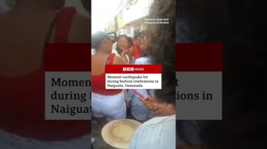 Moment earthquake hit during festival celebrations in Venezuela. #Venezuela #Earthquake #BBCNews