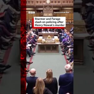 Farage and Starmer clash over policing following Henry Nowak murder. #BBCNews
