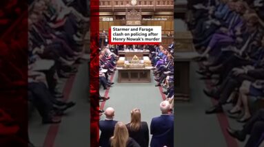 Farage and Starmer clash over policing following Henry Nowak murder. #BBCNews