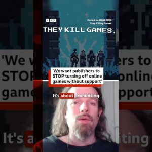 Stop Killing Games: 'We're fighting to STOP publishers turning off online games forever'. #BBCNews