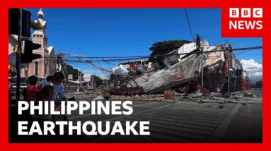At least 32 dead after major earthquake hits southern Philippines | BBC News