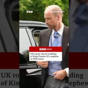 UK royals attend wedding of King Charles III's nephew Peter Phillips to NHS nurse. #BBCNews