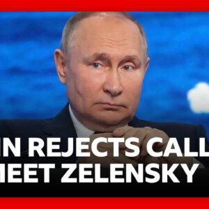 Putin rejects Zelensky meeting saying Russia “will achieve its goals” in Ukraine | BBC News