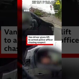Van driver helps armed police chase down fleeing suspect. #Kent #UKPolice #BBCNews