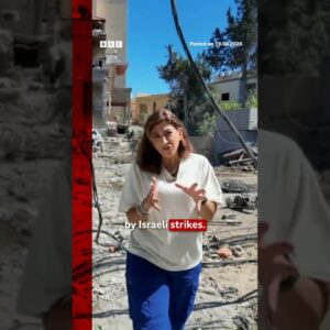 Walking through the ruins of a southern Lebanese city after Israeli strikes. #BBCNews