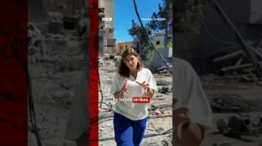 Walking through the ruins of a southern Lebanese city after Israeli strikes. #BBCNews