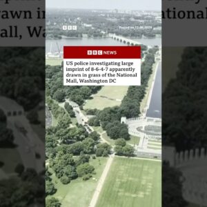 Police investigate '8647' written in grass on US national mall. #US #DonaldTrump #BBCNews