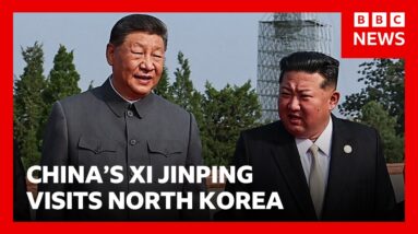 China’s Xi Jinping lands in North Korea to meet Kim Jong Un in rare visit | BBC News