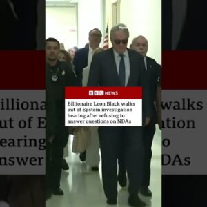 Billionaire Leon Black walks out of Epstein investigation hearing. #US #BBCNews