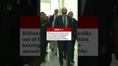 Billionaire Leon Black walks out of Epstein investigation hearing. #US #BBCNews