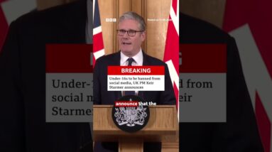 Under-16s to be banned from social media, UK PM announces. #Shorts #BBCNews