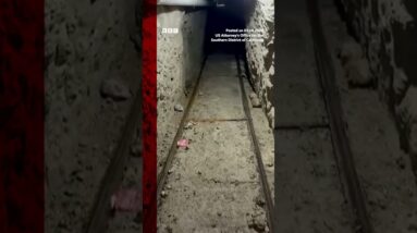 The 610m-long tunnel was discovered beneath a discount store in San Diego. #BBCNews