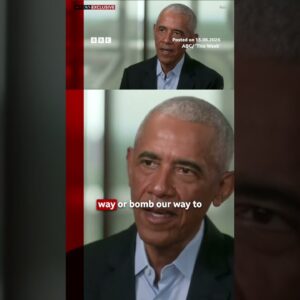 US cannot ‘bully or bomb to solutions’ on Iran, former US President Barack Obama says. #BBCNews
