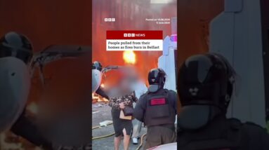 People pulled from homes as fires burn in Belfast #BBCNews