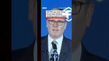 UK PM Keir Starmer calls on tech firms to clamp down on explicit images. #BBCNews