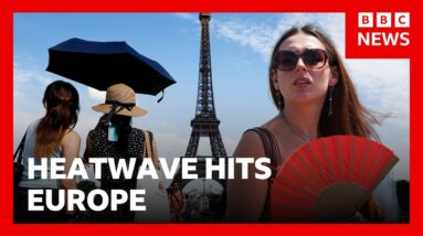 Red heat alerts issued as Europe hit by heatwave | BBC News