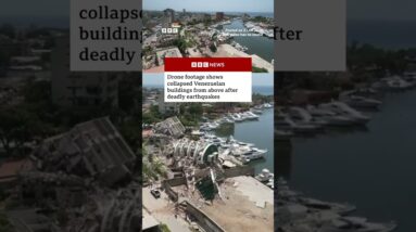 Drone footages shows destruction in Venezuela after earthquakes. #BBCNews