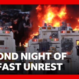 Second night of unrest after Belfast knife attack | BBC News