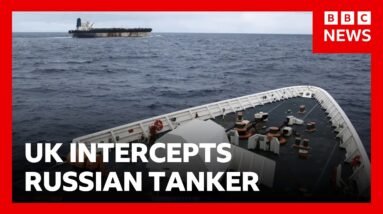 UK intercepts Russian shadow fleet oil tanker in English Channel, PM says | BBC News