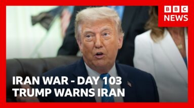 US President Donald Trump says US will hit Iran 'hard' again | BBC News
