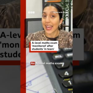 A-level maths exam 'monitored' after students 'in tears'. #ALevels #Maths #BBCNews