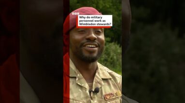 Why do military personnel work as Wimbledon stewards? #Tennis #BBCNews