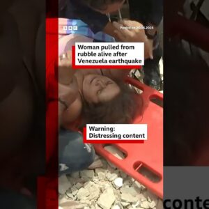 Woman pulled from rubble alive after Venezuela earthquake. #BBCNews