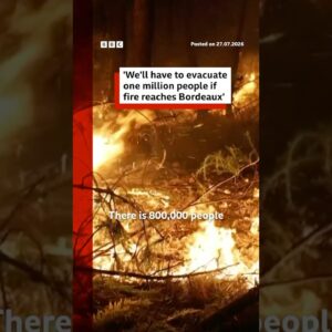 Mayor warns of possible Bordeaux evacuation due to ongoing wildfires. #France #Wildfires #BBCNews