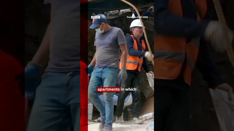 Families in Venezuela continue search for loved ones a month after twin earthquakes. #BBCNews
