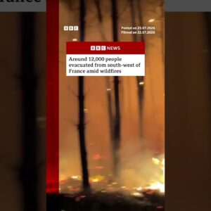 Around 12,000 people evacuated from south-west of France amid wildfires. #BBCNews