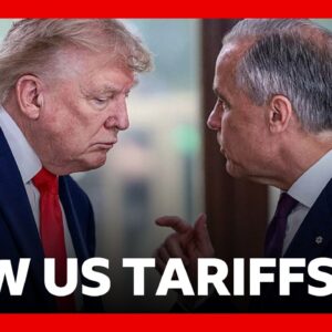Trump slaps 50% tariffs on Canada and Carney vows to 'intensify' trade talks | BBC News