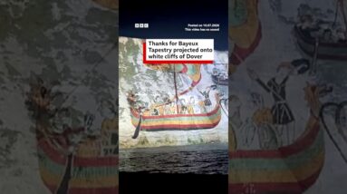 Thanks for Bayeux Tapestry projected on to white cliffs of Dover. #BBCNews