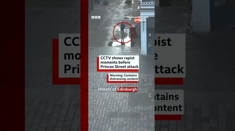 CCTV shows rapist moments before Edinburgh attack. #BBCNews