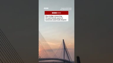 New bridge connecting US and Canada opens to motorists amid trade dispute. #BBCNews