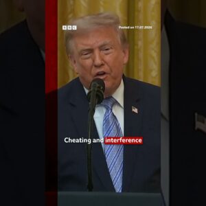 Donald Trump revives election fraud claims in address to the nation. #BBCNews