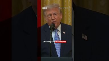Donald Trump revives election fraud claims in address to the nation. #BBCNews