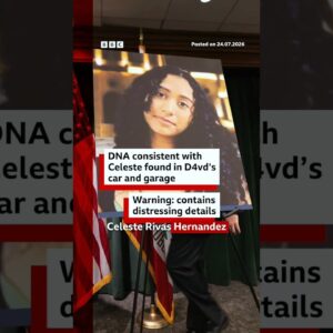 DNA consistent with Celeste found in D4vd’s car and garage. #BBCNews
