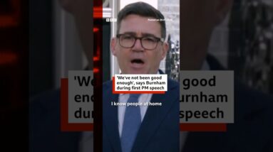 'We need to be better,' Andy Burnham says in first speech as UK PM. #BBCNews