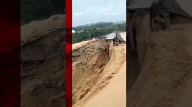 Fatal Typhoon Maysak floods burst dam wall in China. #BBCNews