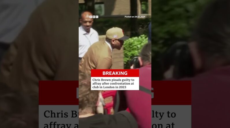 Chris Brown pleads guilty to affray after confrontation at club in London in 2023. #BBCNews