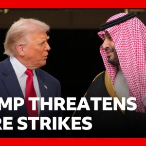 President Trump threatens Iran with a 'beating' as Saudi Arabia joins US strikes | BBC News