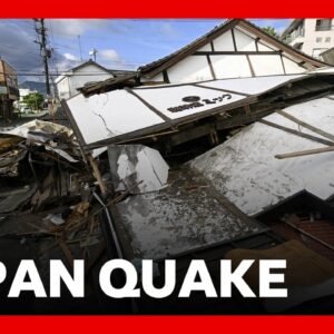 Japan earthquake deaths rise to 13 as rescuers race to find people trapped in mall | BBC News
