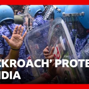 India's 'cockroach' protest continues after police crackdown | BBC News