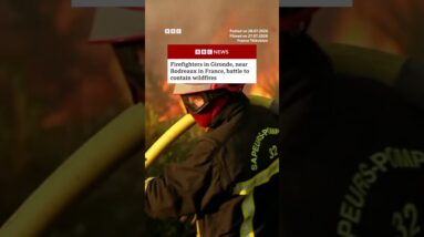 Firefighters in Gironde, near Bordeaux in France, battle to contain wildfires. #France #BBCNews