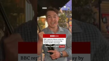 Thunderstorm stops BBC report on Taylor Swift wedding. #TaylorSwift #BBCNews