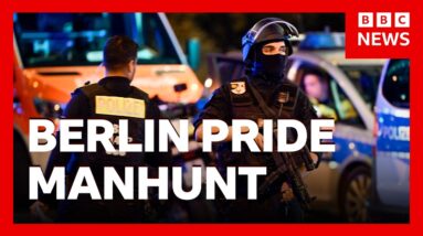 Manhunt ongoing after one killed and 16 injured at Berlin Pride event | BBC News