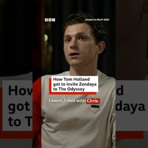 How Tom Holland got to invite Zendaya to The Odyssey. #TheOdyssey #BBCNews