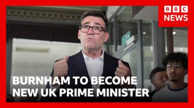 Andy Burnham to become UK prime minister and pledge political stability in No 10 speech | BBC News